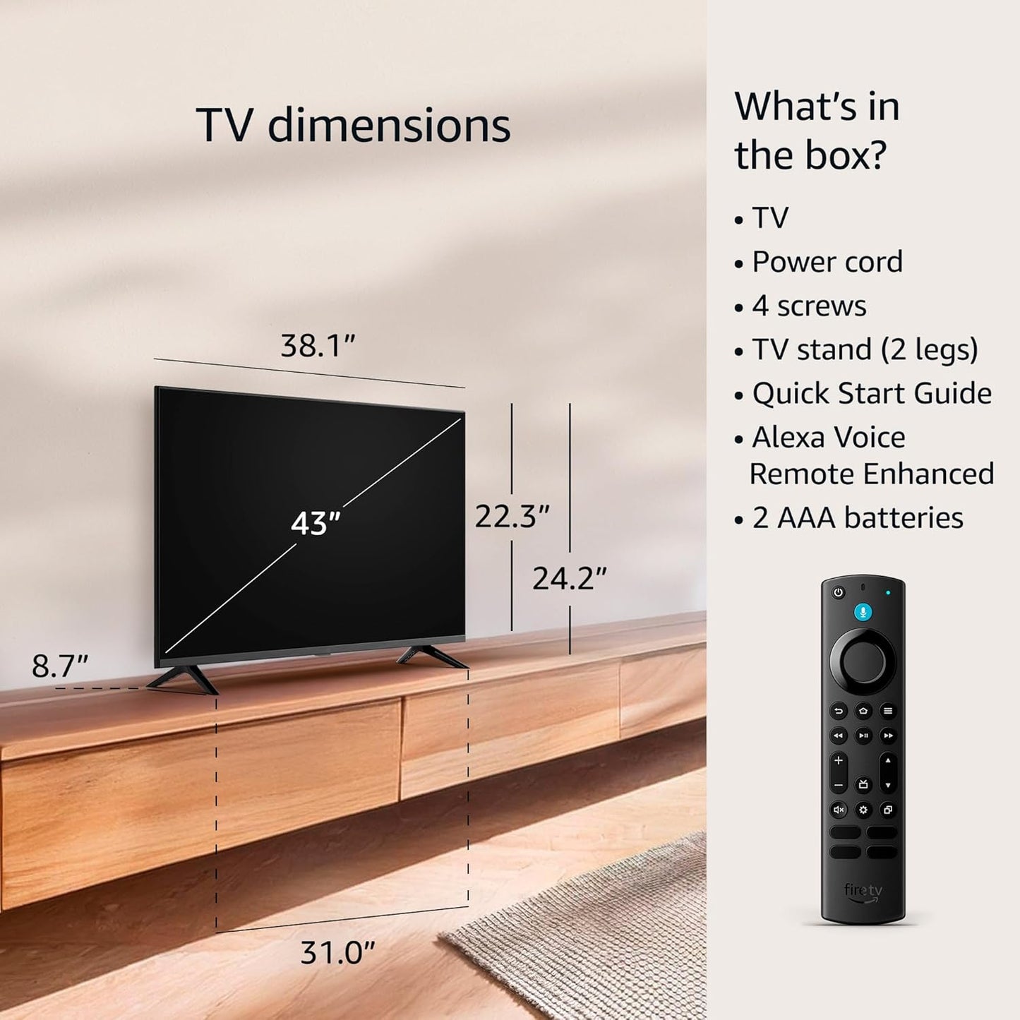 Amazon Fire TV 4-Series 4K UHD Smart TV 2024 - Alexa, HDR10, AirPlay, Live TV