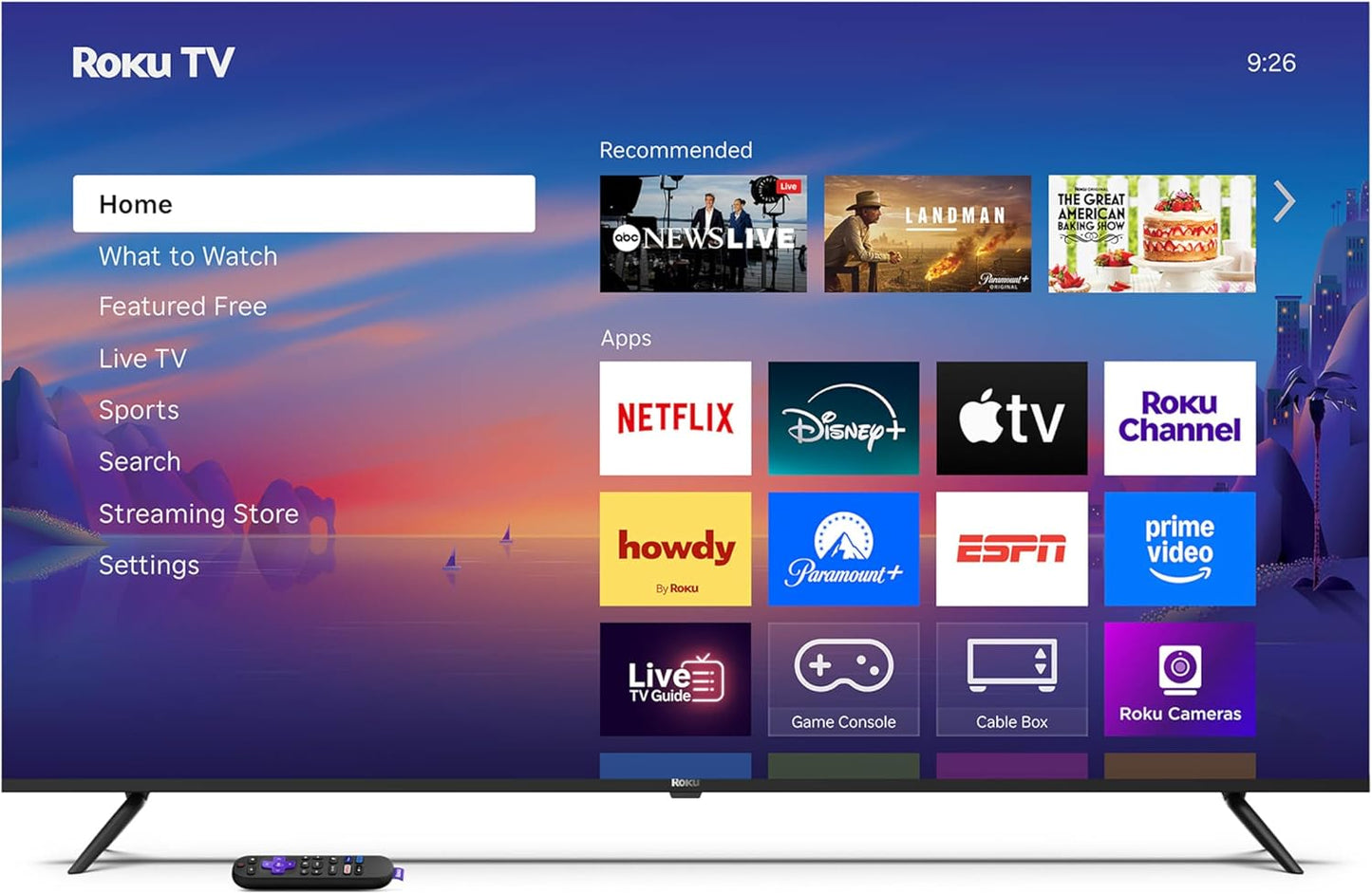 Roku Select Series 43" 4K HDR Smart TV - 500+ Free Channels, Voice Remote, AirPlay, Alexa, Google