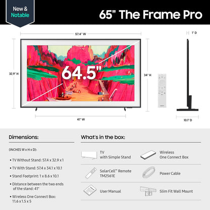 Samsung The Frame Pro 4K Neo QLED Mini LED Smart TV 2025 - Art Mode, NQ4 AI Gen3, 144Hz, Wireless One Connect, Alexa