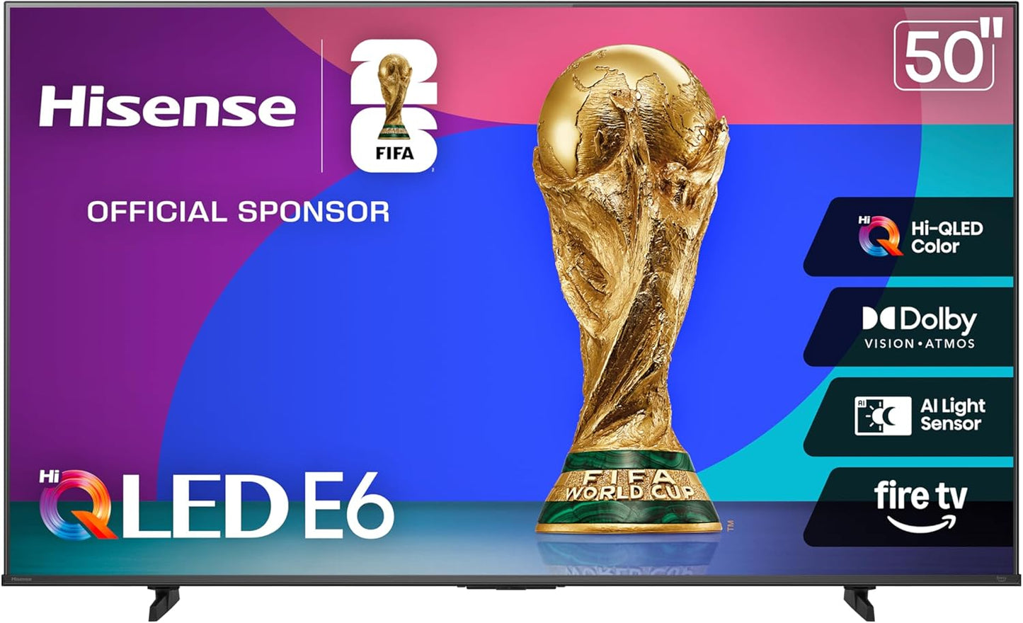 Hisense 50" E6 Cinema Series 4K Smart Fire TV - Hi-QLED, Dolby Vision, Alexa