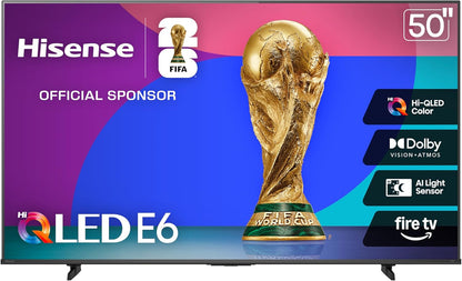 Hisense 50" E6 Cinema Series 4K Smart Fire TV - Hi-QLED, Dolby Vision, Alexa