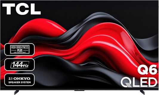 TCL Q65 QLED 4K Smart Google TV 2024 - Dolby Vision, 144Hz VRR, AIPQ PRO, Dolby Atmos, Alexa