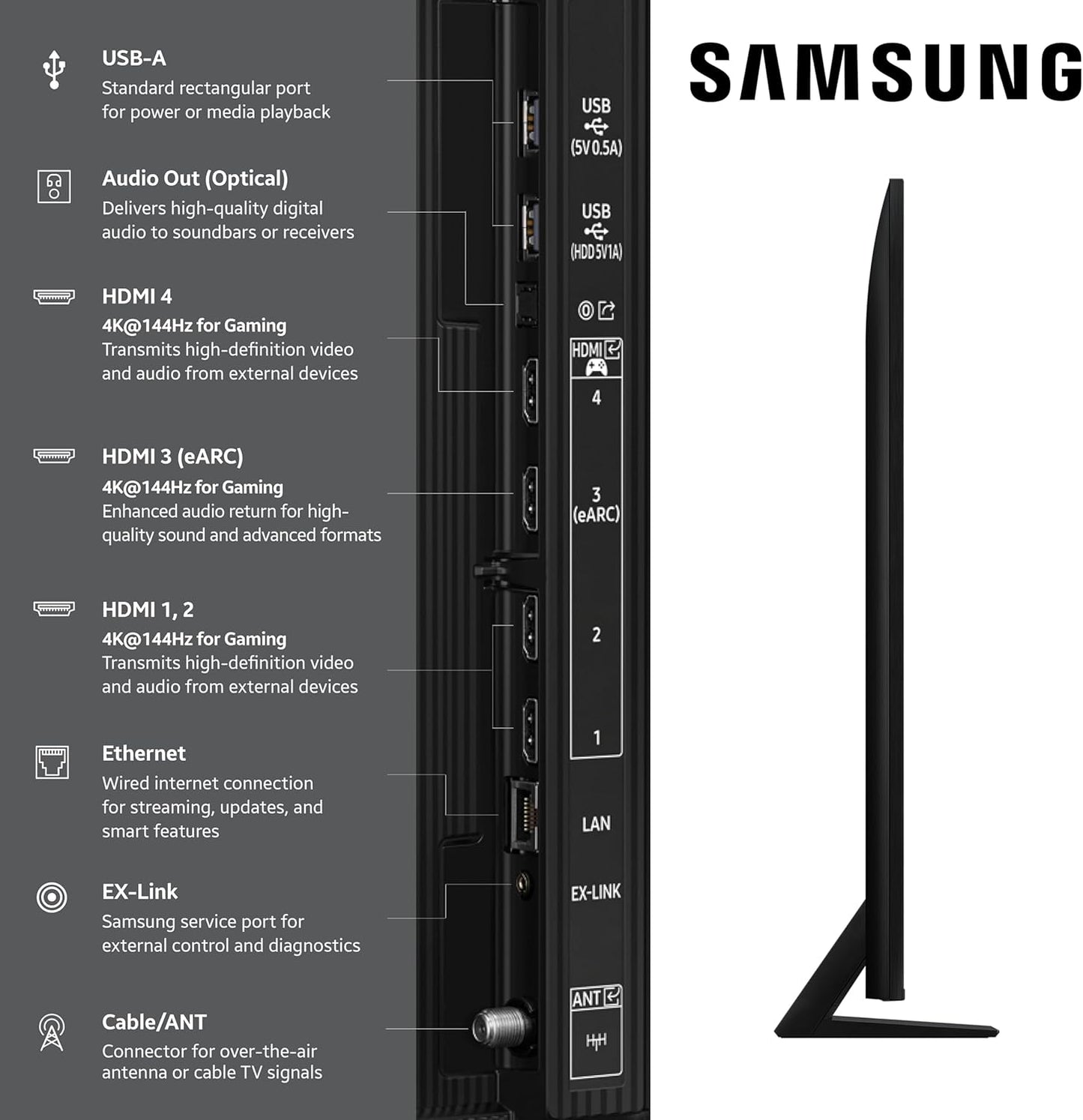 Samsung Neo QLED 4K QN80F Series Smart TV 2025 - Mini LED, Vision AI, Dolby Atmos, 144Hz Gaming