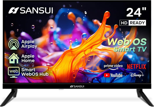 SANSUI Smart WebOS TV - Chromecast, AirPlay, HomeKit, Dolby Atmos, Bluetooth 5.2, Dual 8W Speakers