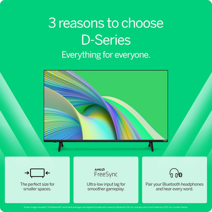 VIZIO D-Series FHD LED Smart TV 2023 - Bluetooth, AMD FreeSync, Alexa, 250+ Free Channels
