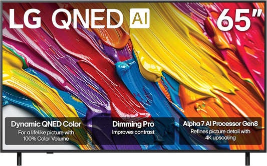 LG QNED82A 4K Smart TV 2025 - Alpha 7 AI Gen8, HDR10 Pro, Filmmaker Mode, Alexa, webOS